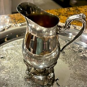 Vintage WM Rogers, silver plated footed creamer